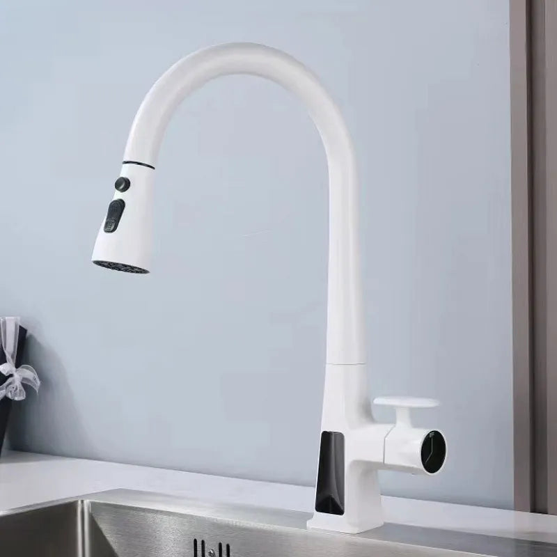 Torneira Para Cozinha Gourmet Monocomando Com Sensor Temperatura Rotação 360°