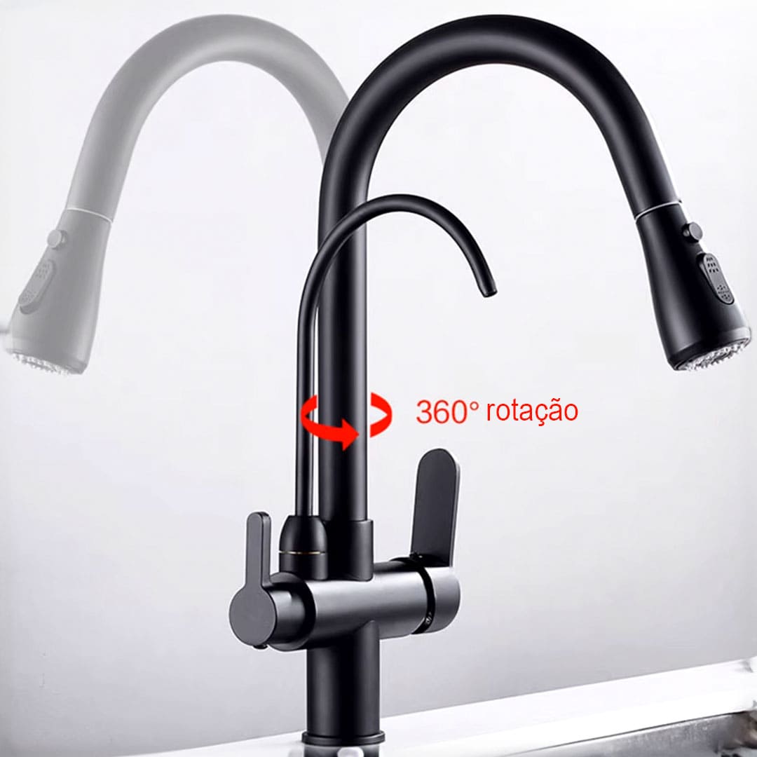 Torneira Touch Monocomando Para Cozinha Gourmet Com Filtro
