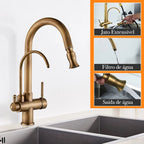 Torneira Com Filtro Para Cozinha Monocomando Com Jato Extensível Modelo Mistral