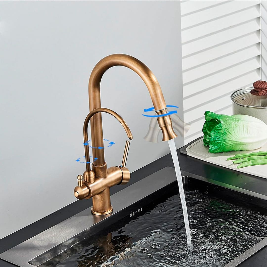 Torneira Com Filtro Para Cozinha Monocomando Com Jato Extensível Modelo Mistral