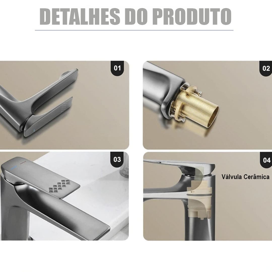 Torneira Para Banheiro Monocomando Detalia