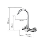 Torneira De Parede Para Cozinha Rotativa Com Misturador