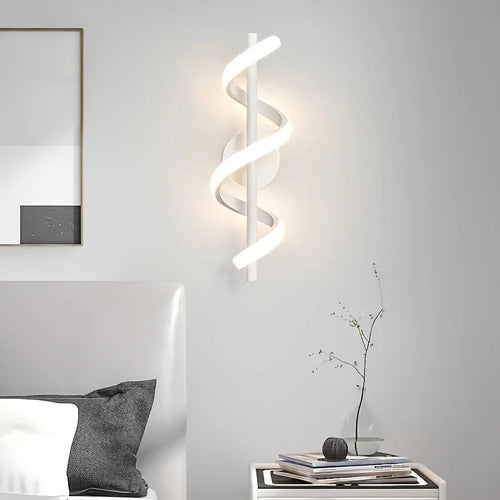 Arandela Espiral Led com 3 Cores para Quarto Sala e Corredor Aquavera