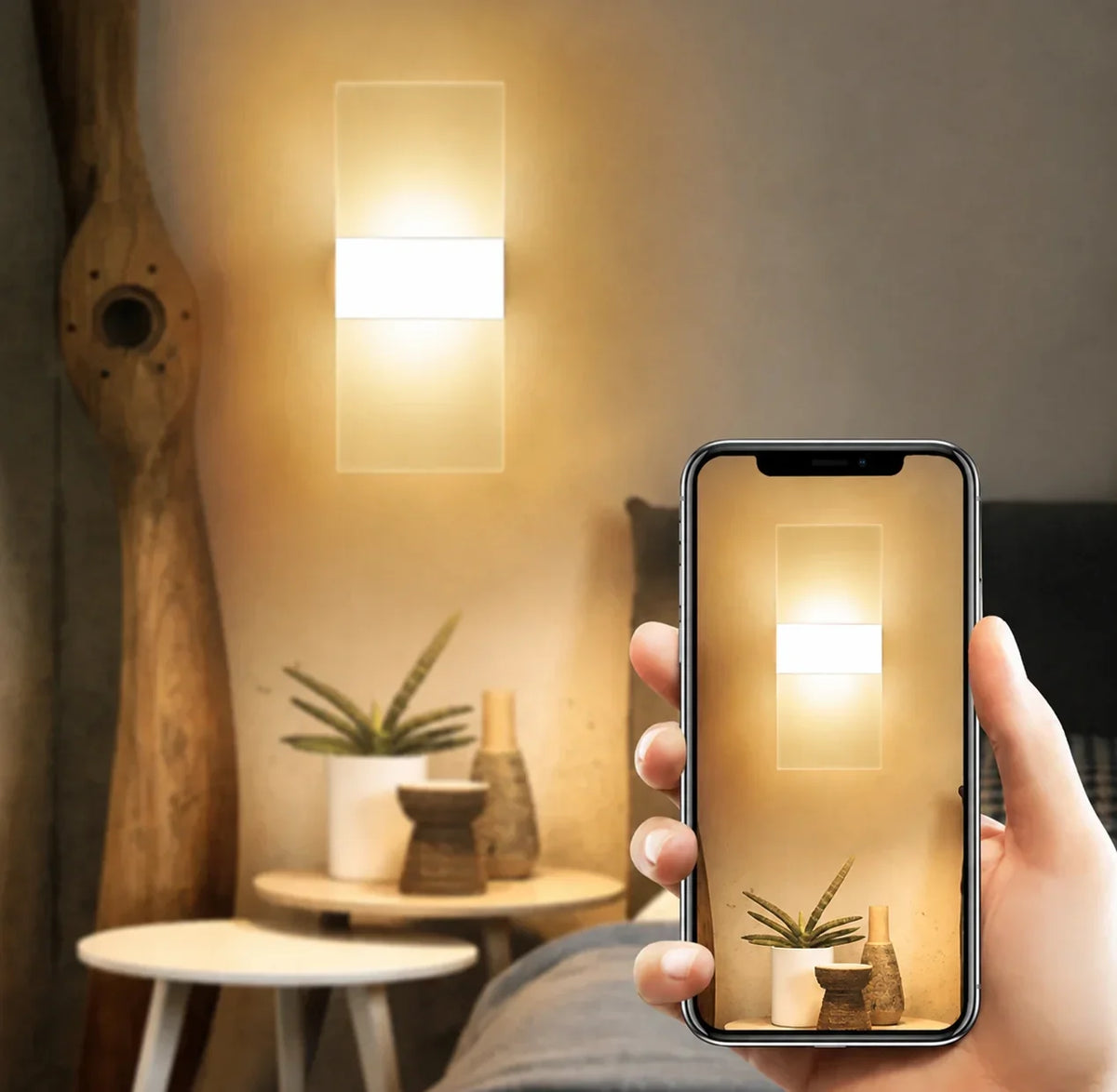 Arandela Led de Parede com Sensor Touch e Usb para Quarto Aquavera