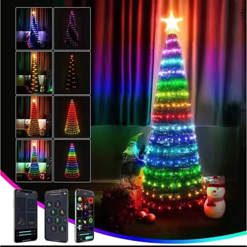 Pisca-Pisca de Natal LED RGB com App e Sensor IP68 USB