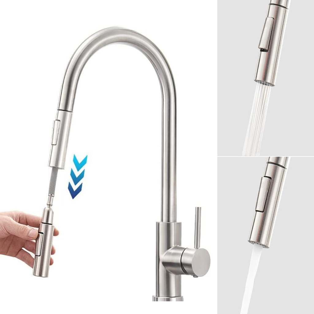 Torneira Para Cozinha Gourmet Monocomando Extensível Inox
