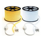 1 a 10 Metros Mangueira Fita de Led 5050 Branco Quente ou Frio 110v ou 220v + conector Fonte Rabicho