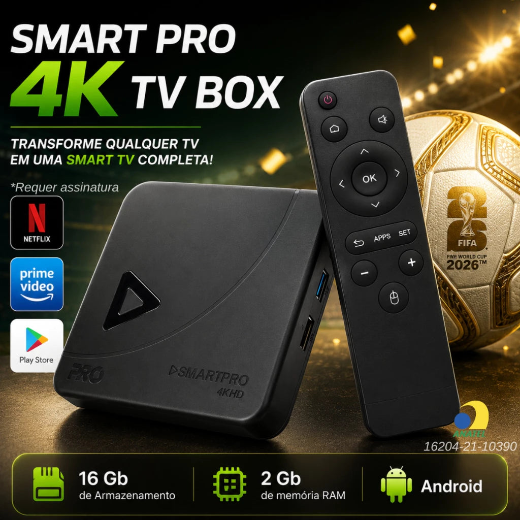 Smart PRO 4K HD Proeletronic - Homologado pela Anatel