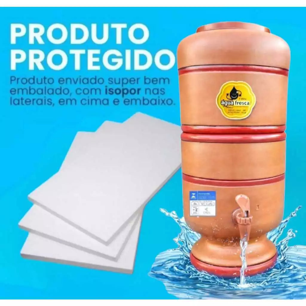 Filtro de Barro com Vela de Carvão Ativado