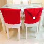 Capa para Cadeira de Natal com Gorro Decorativo
