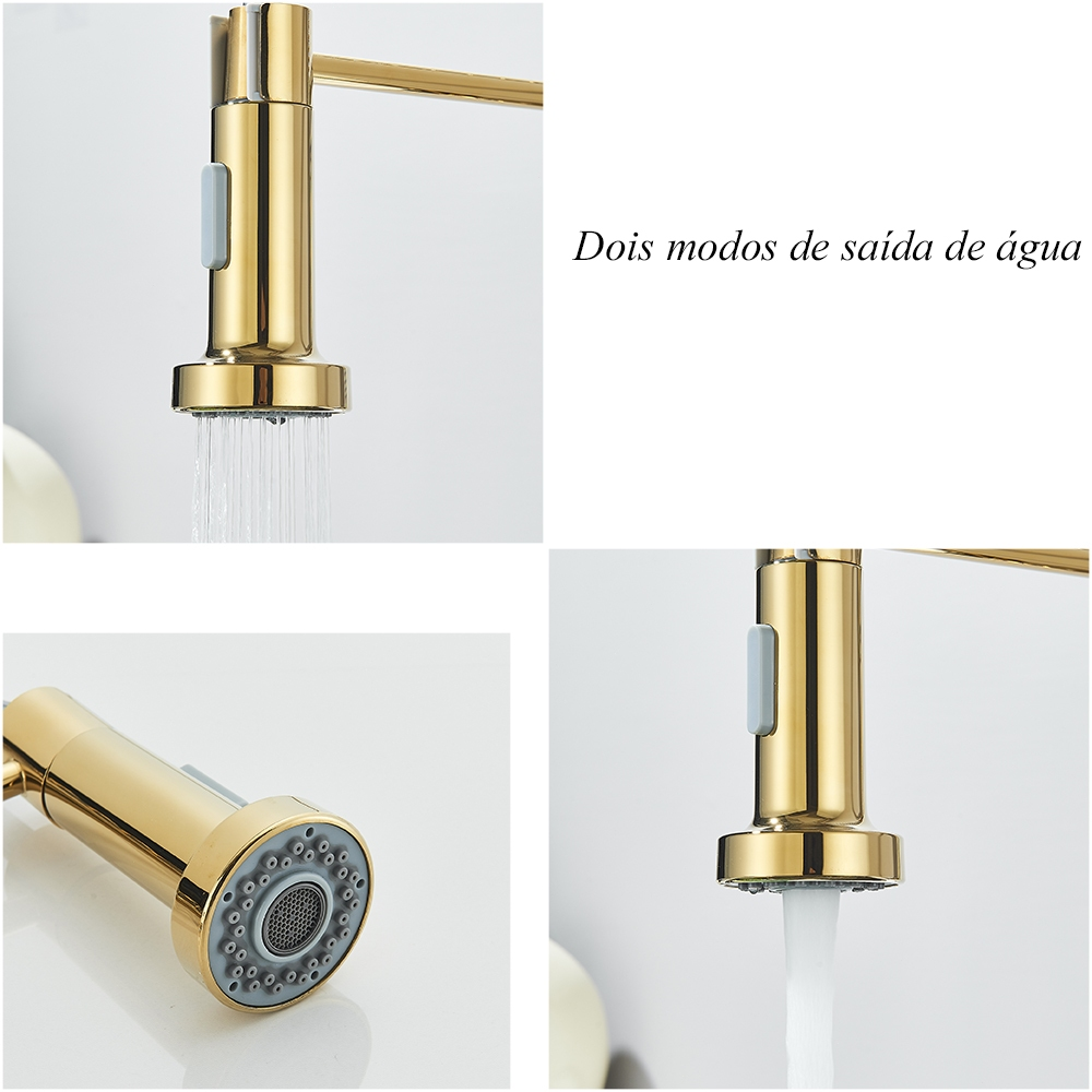 Torneira De Parede Para Cozinha Gourmet Flexível