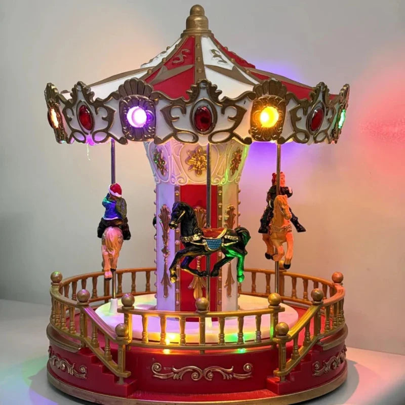Carrossel de Natal Musical com Luz LED
