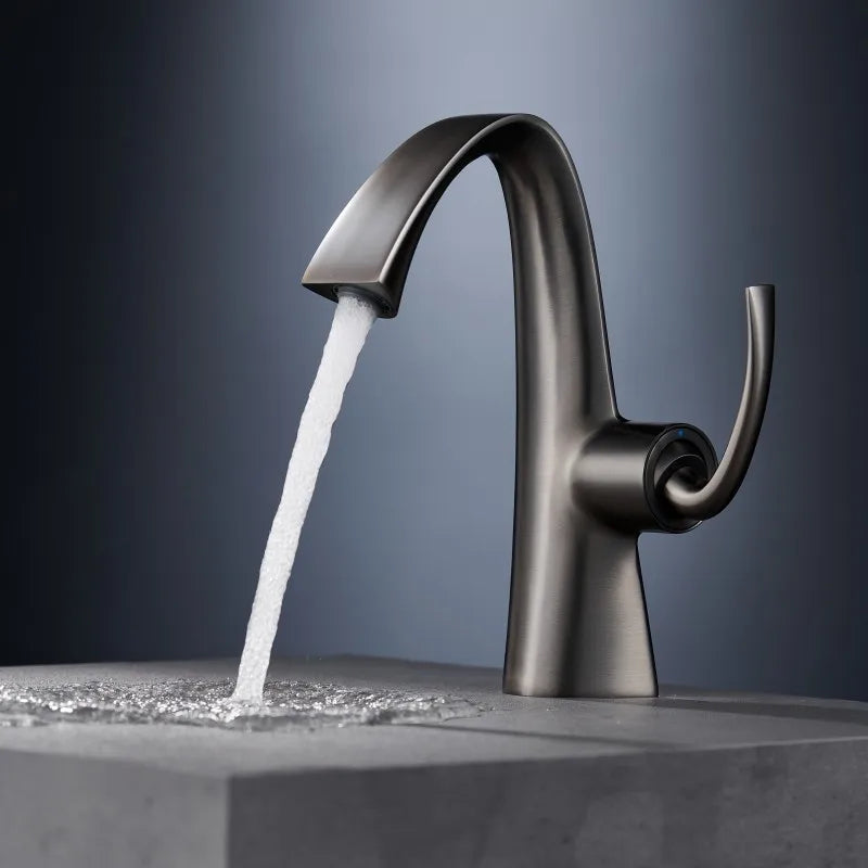 Torneira Para Banheiro Monocomando Com Misturador Minimalista Moderna Satin