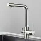 Torneira Gourmet Para Cozinha Com Filtro Modelo Duplo Comando Modelo Giratória