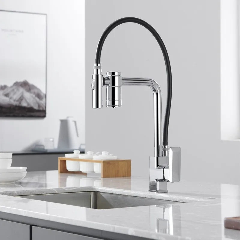 Torneira Para Cozinha Com Filtro Gourmet Modelo 2 em 1 Com Misturador Cromado