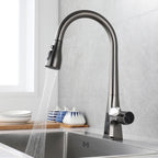 Torneira Para Cozinha Gourmet Monocomando Com Sensor Temperatura Rotação 360°