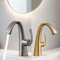 Torneira Para Banheiro Monocomando Com Misturador Minimalista Moderna Satin
