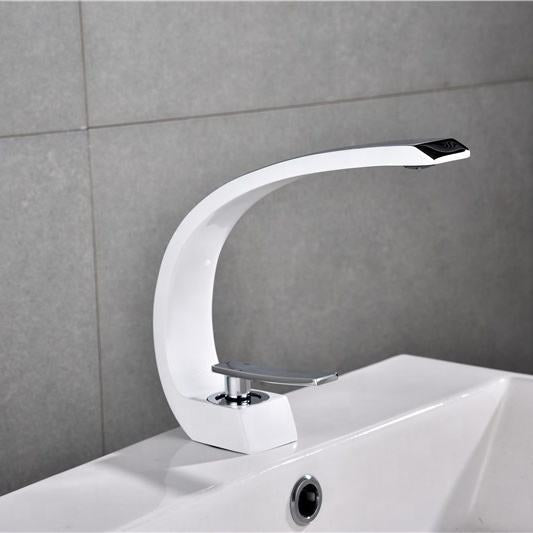 Torneira para Banheiro Monocomando Luxury Branco Quente e Fria