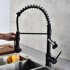 Torneira Para Cozinha Gourmet Monocomando Com Misturador Preto Fosco