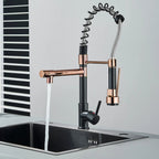 Torneira Gourmet Cozinha com Extensor Rose Preto Quente e Fria