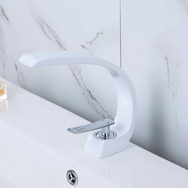 Torneira para Banheiro Monocomando Luxury Branco Quente e Fria