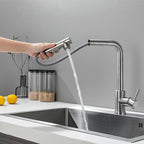 Torneira Gourmet Retratil 360 Monocomando Níquel Escovado para Cozinha