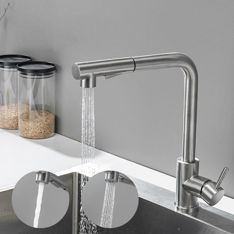 Torneira Gourmet Retratil 360 Monocomando Níquel Escovado para Cozinha