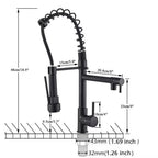 Torneira Para Cozinha Gourmet Monocomando Com Misturador Preto Fosco