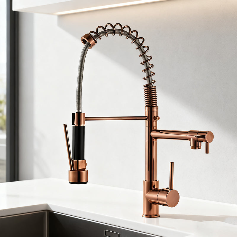 Torneira Gourmet Cozinha com Extensor Rose Quente e Fria