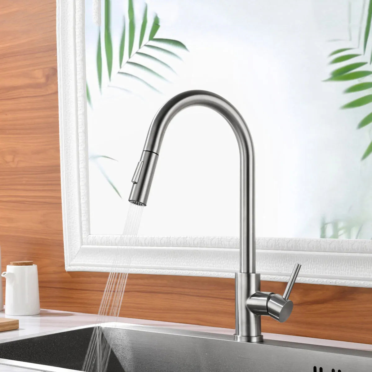 Torneira Para Cozinha Monocomando Aço Escovado
