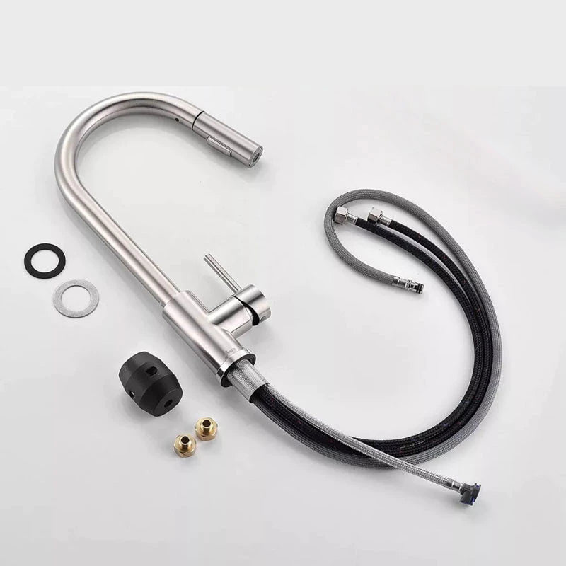 Torneira Para Cozinha Monocomando Aço Escovado