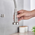 Torneira Gourmet Cozinha com Extensor Aço Escovado Quente e Fria