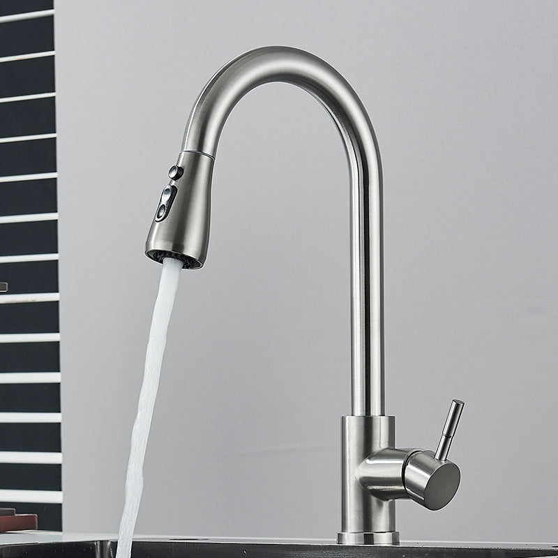 Torneira Monocomando Para Cozinha Níquel Escovado Com Extensor