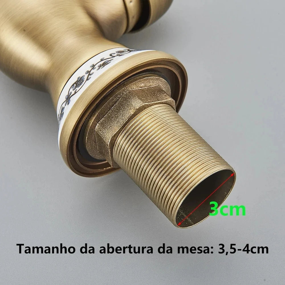 Torneira Monocomando Para Banheiro Modelo Antique