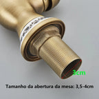 Torneira Monocomando Banheiro Antique Dourado Escovado Tipo 3