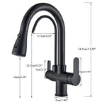 Torneira Com Filtro Para Cozinha Preta Gourmet Monocomando