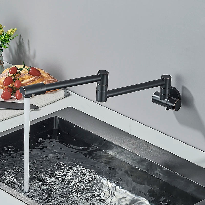Torneira De Parede Para Cozinha Rotação 360°