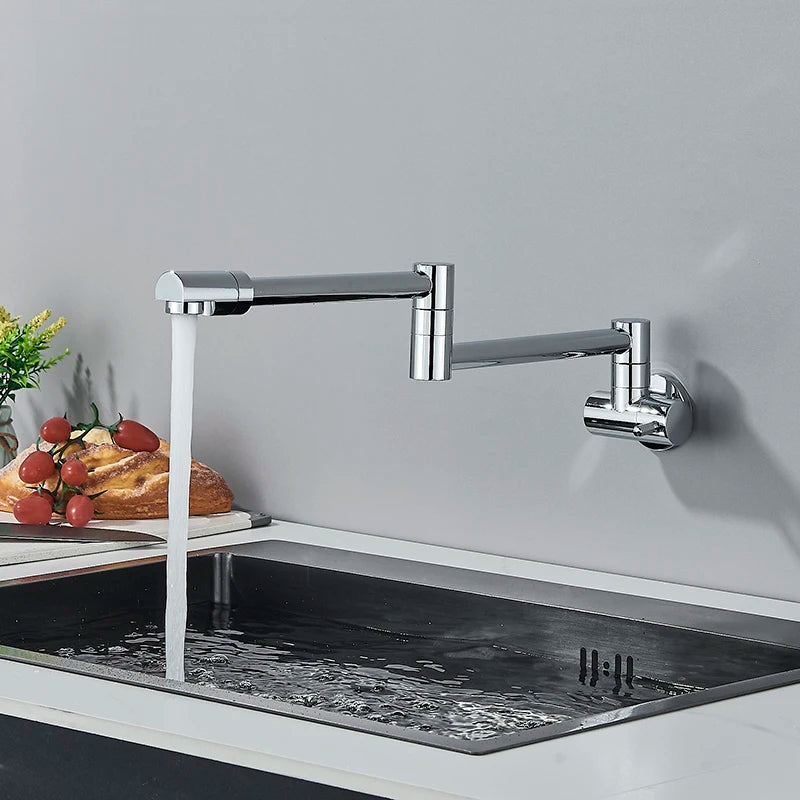 Torneira De Parede Para Cozinha Rotação 360°