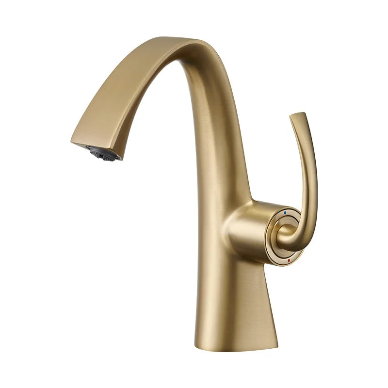 Torneira Para Banheiro Monocomando Com Misturador Minimalista Moderna Satin