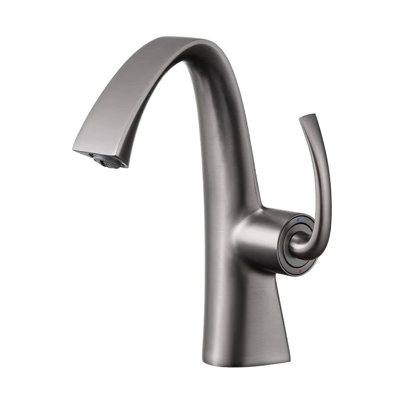 Torneira Para Banheiro Monocomando Com Misturador Minimalista Moderna Satin