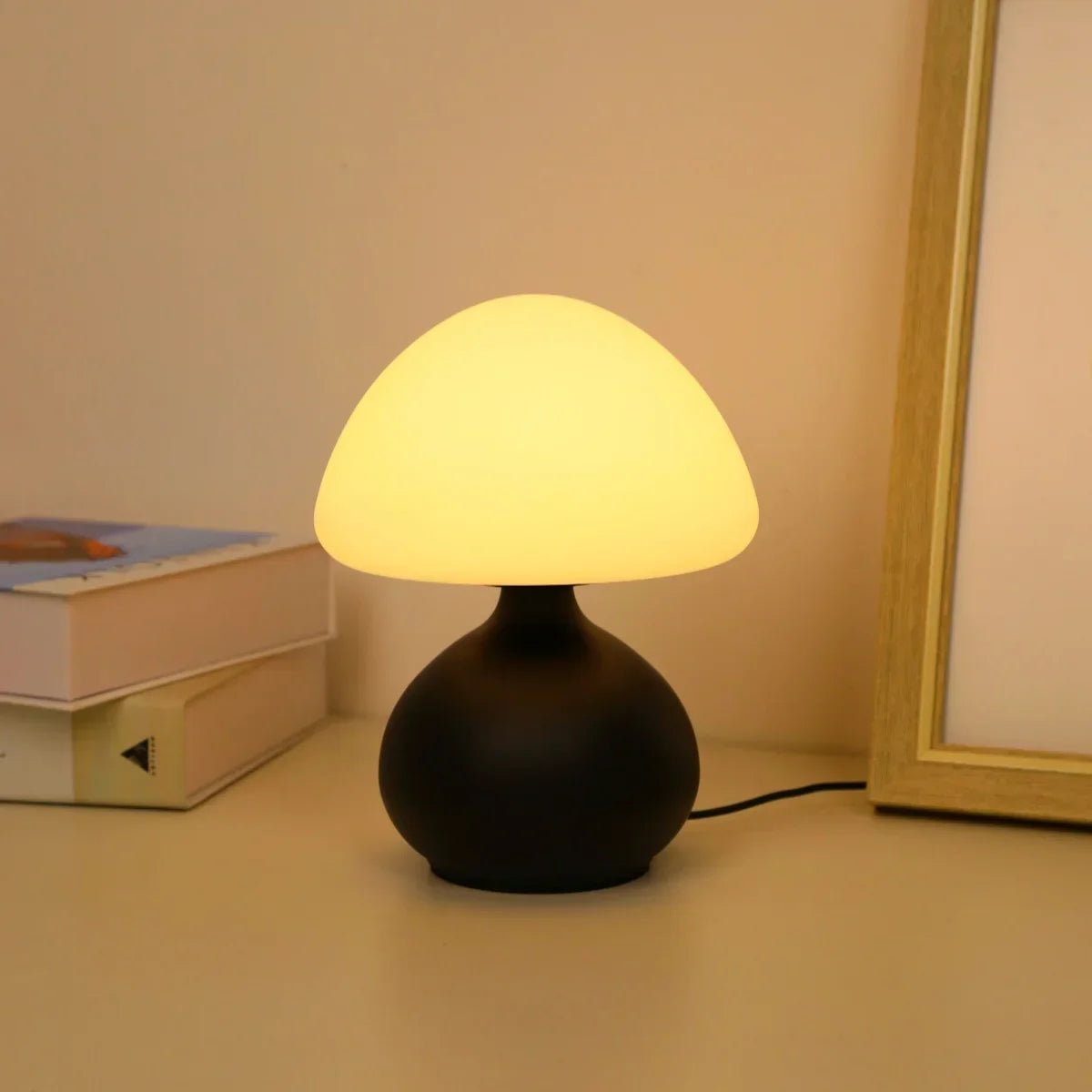 Luminária de Mesa Cogumelo Lumière Multicores Luz Regulável Aquavera