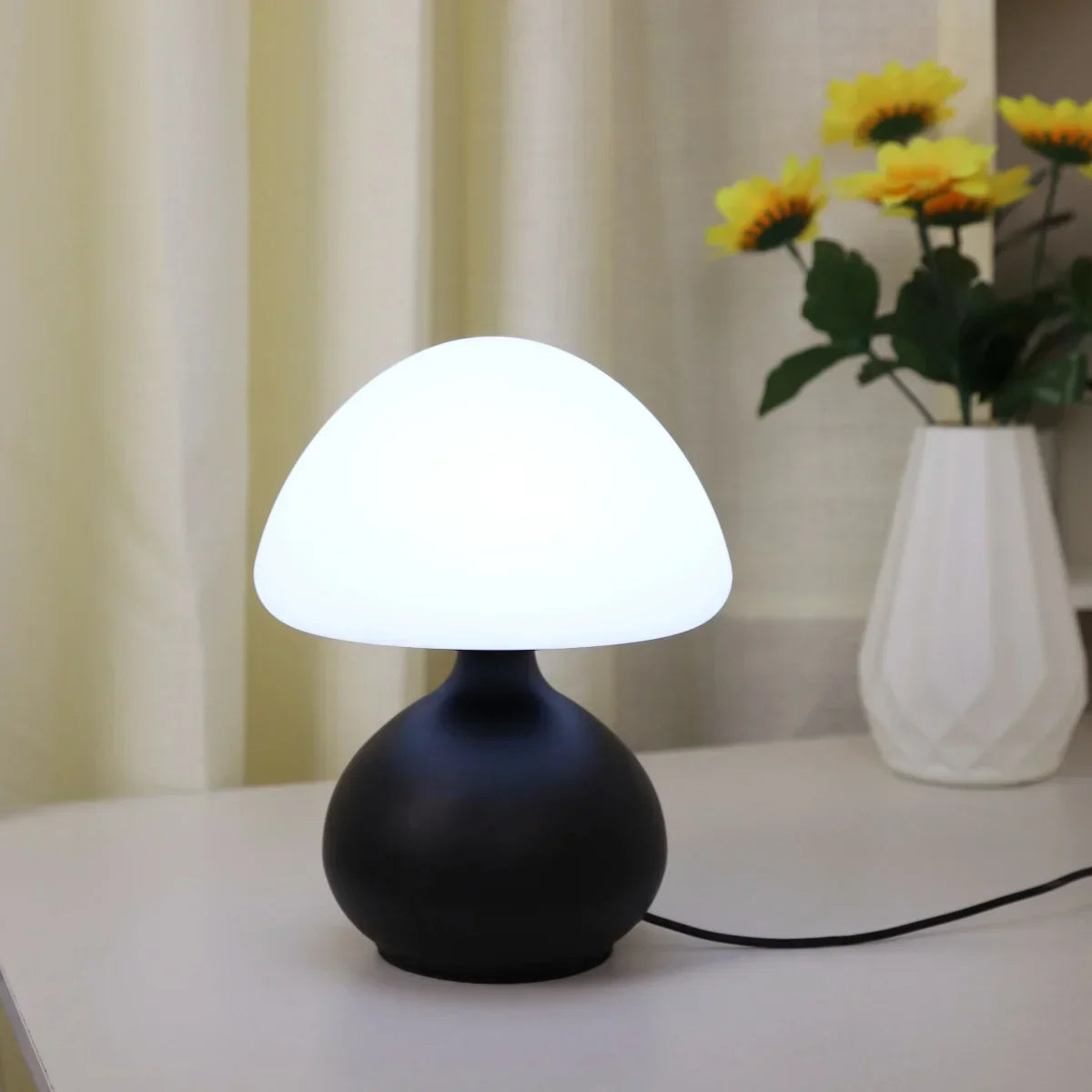 Luminária de Mesa Cogumelo Lumière Multicores Luz Regulável Aquavera