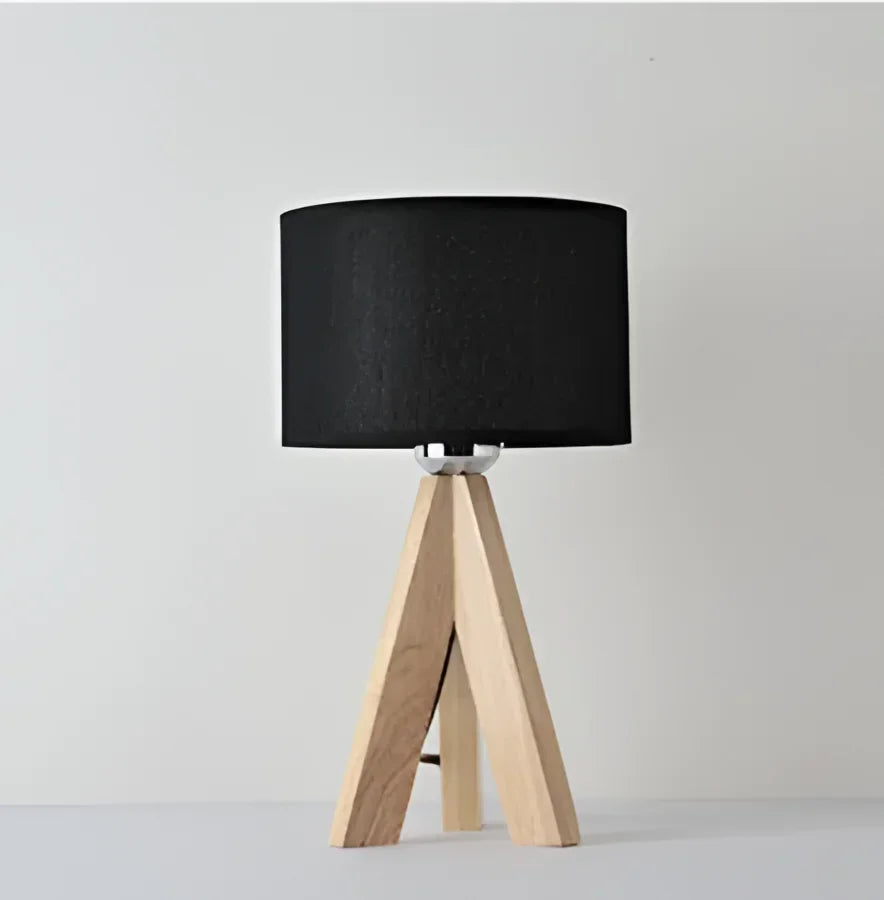 Luminária de Mesa em Madeira para Quarto e Escritório Aquavera