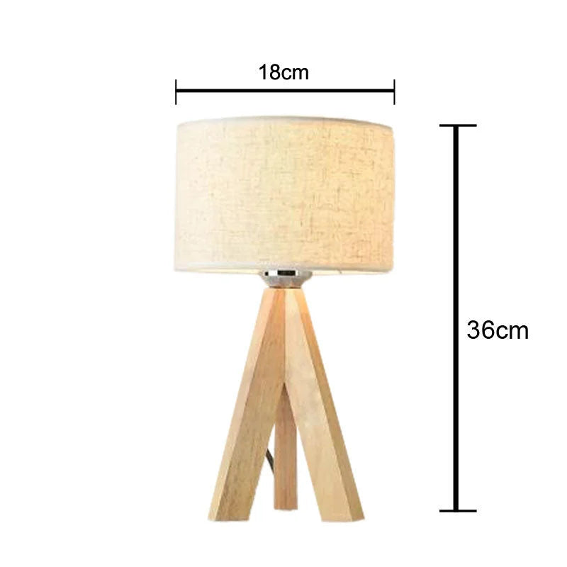 Luminária de Mesa em Madeira para Quarto e Escritório Aquavera