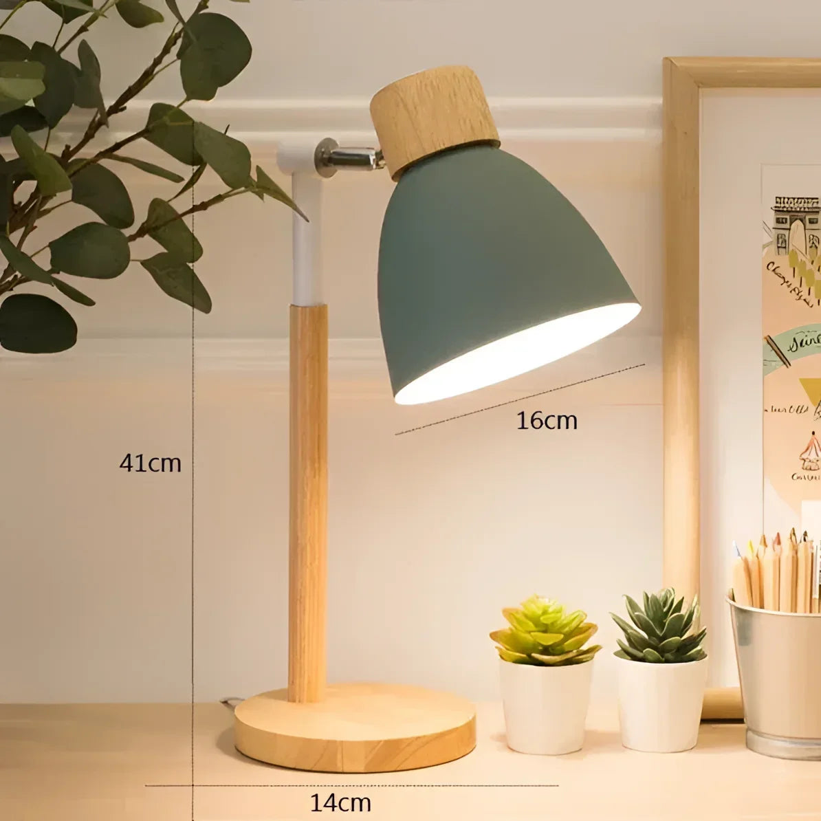Luminária de Mesa Led com Cabeça Giratória para Quarto e Sala Aquavera