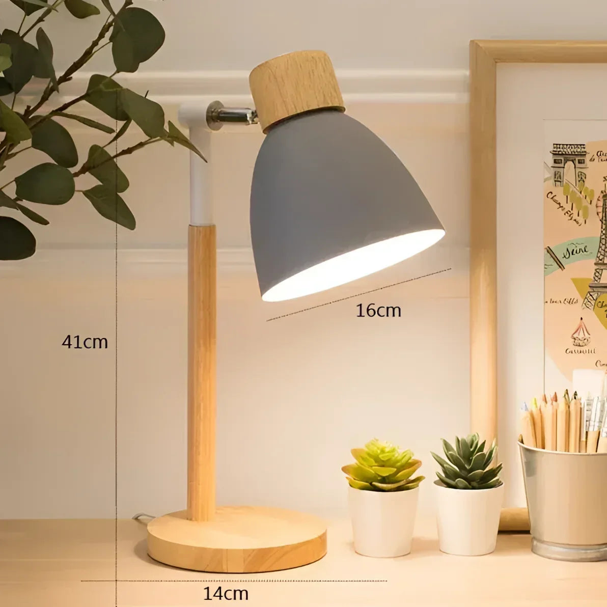 Luminária de Mesa Led com Cabeça Giratória para Quarto e Sala Aquavera