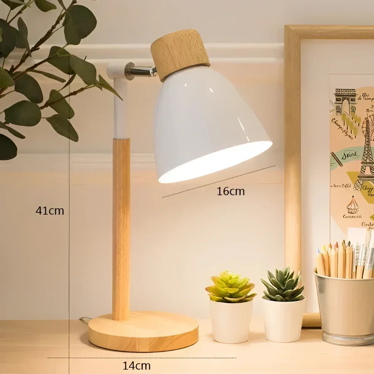 Luminária de Mesa Led com Cabeça Giratória para Quarto e Sala Aquavera