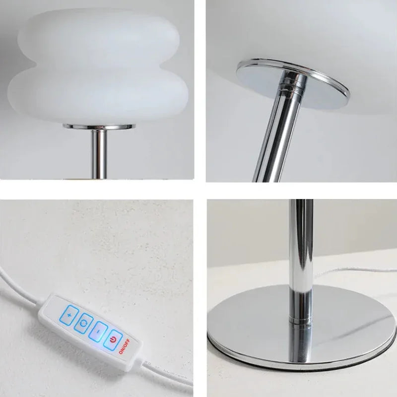 Luminária de Mesa Nuvem Branca Lueur Cristal Luz Regulável Aquavera