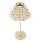 Luminária de Mesa Rattan Rotin sem Fio Brilho Ajustável Aquavera