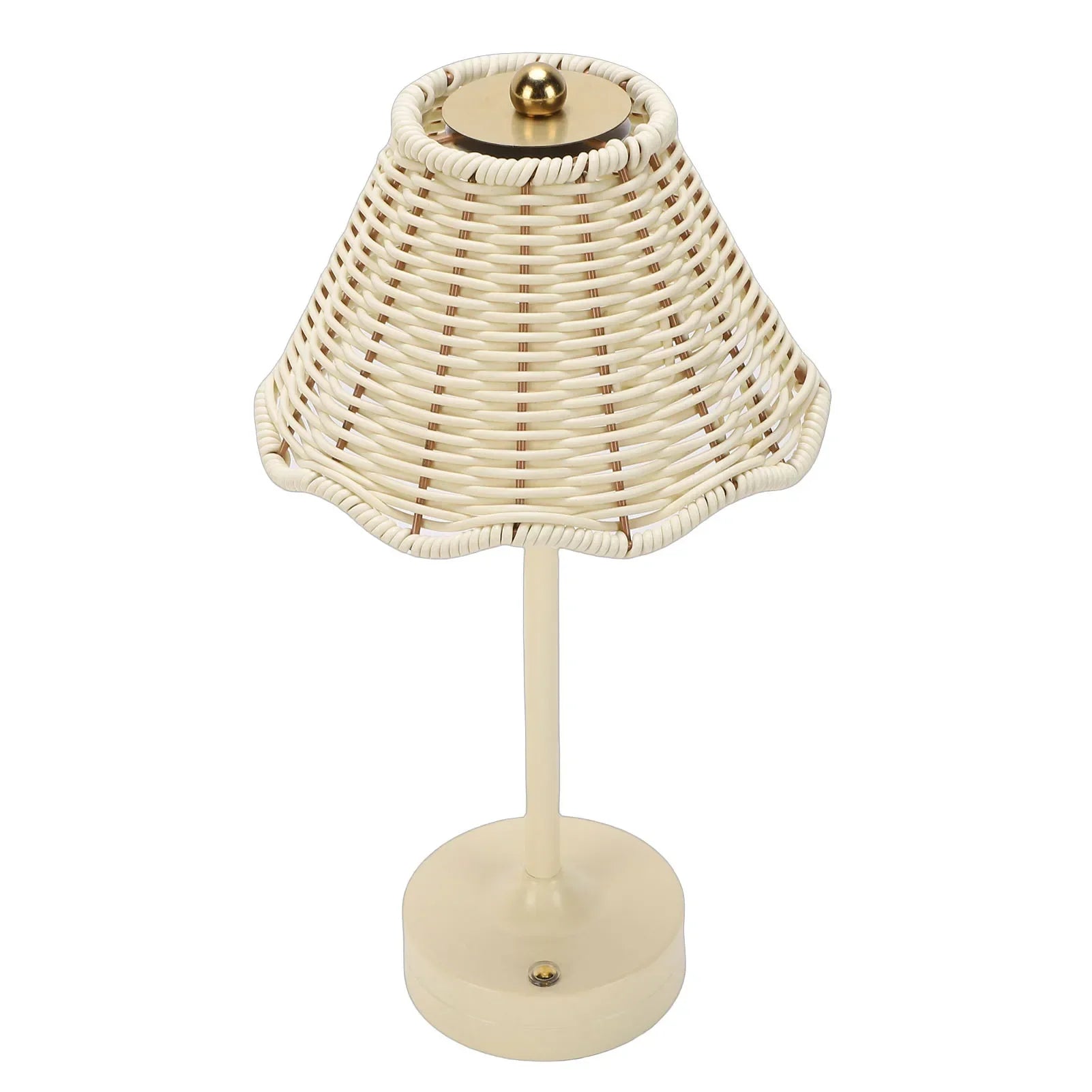Luminária de Mesa Rattan Rotin sem Fio Brilho Ajustável Aquavera